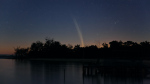 Ohon komety Lovejoy ze 21. prosince 2011. Foto: Colin Mlegg.