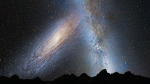 Předpokládaný průběh srážky galaxie M 31 s naší Galaxií