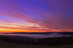 Venuše a Jupiter ranní obloze. Foto: Petr Horálek.