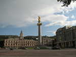 Tbilisi - náměstí Rustaveli . Foto: Ondřej Mikulaštík.