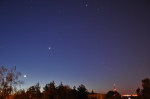 Měsíc, Venuše, Jupiter & Orion. Foto: Miroslav Rejchrt.