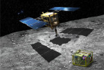 Připravovaná japonská sonda Hayabusa 2 u cílového asteroidu - kresba Foto: JAXA