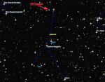 Poloha hvězdy 55 Cancri na obloze Foto: Nikku Madhusudhan