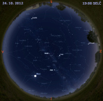 Mapa oblohy 24. října 2012 v 19 hodin SELČ. Data: Stellarium Foto: Martin Gembec