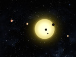 Planetární soustava s početnou rodinou exoplanet Foto: NASA/Tim Pyle