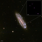 Galaxie NGC 4178 Foto: X-ray: NASA/CXC/George Mason Univ/N.Secrest et al; Optical: SDSS