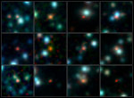 ALMA rozpoznává mladé galaxie - eso1318 Foto: ALMA (ESO/NAOJ/NRAO), J. Hodge et al., A. Weiss et al., NASA Spitzer Science Center