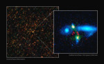 HXMM01 - srážka dvou galaxií v dávné minulosti Foto: ESA/NASA/JPL-Caltech/UC Irvine/STScI/Keck/NRAO/SAO