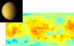 Topografická mapa Titanu Foto: NASA/JPL-Caltech/ASI/JHUAPL/Cornell/Weizmann