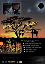 Plakát k akci Africké odpoledne. Foto: Hvězdárna v Úpici.