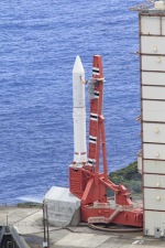 Epsilon na startovací rampě v jižním Japonsku Foto: Spaceflightnow.com