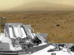 Pohled na vzdálenou Aeolis Mons z Curiosity, podzim 2012 Foto: NASA