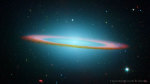 Galaxie Sombrero infračerveně