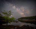 Galaxie, planeta a jabloň