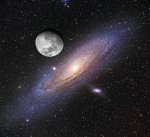 Měsíc a Andromeda