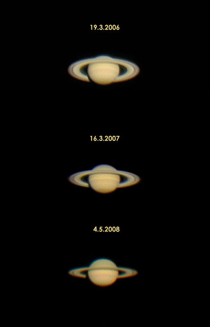 Prstence Saturnu se zavírají 2006-2008
