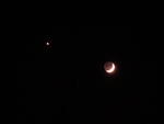 Venuše a Měsíc s popelavím svitem