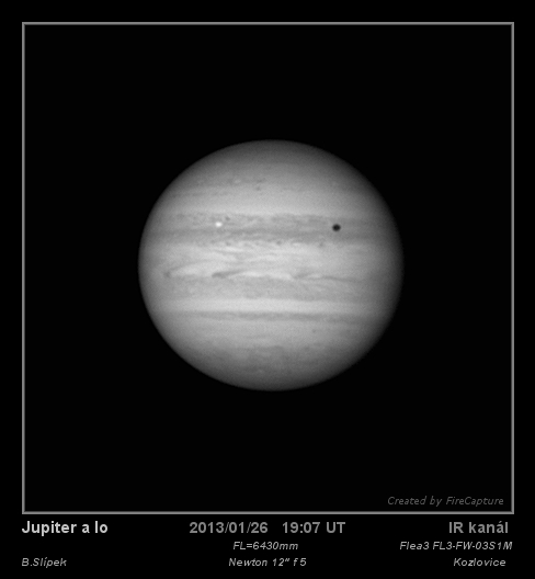 Jupiter a Io ,IR kanál -