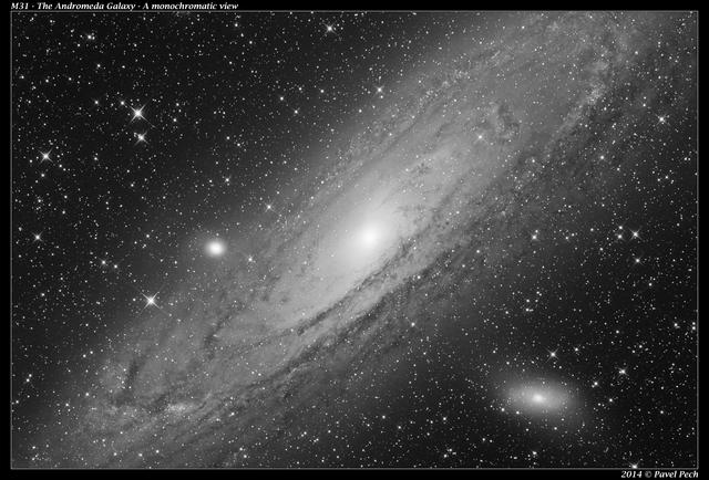 M31 - The Andromeda Galaxy - A monochromatic view